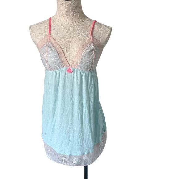 Lace Eberjey babydoll Y2k Womens Medium Softgirl Coquette Cottagecore Boho Top - Picture 1 of 8